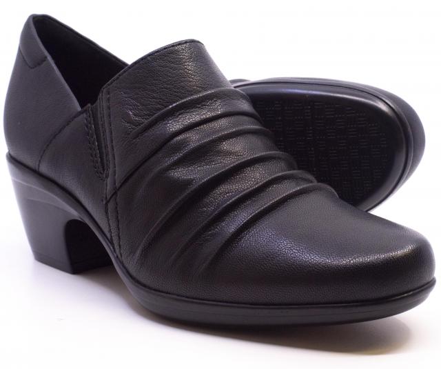 Factory Shoe Online > Clarks Emily Cove Wide Black Leather
